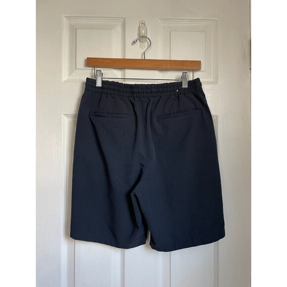 Zara Men's Navy Blue Drawstring Casual Tailored Pockets Shorts Size M - Picture 7 of 8